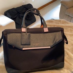 Ted Baker London Black Nylon Travel Tote